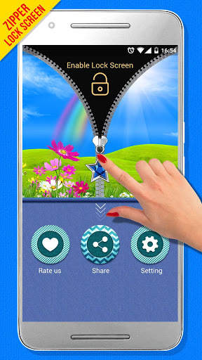 Rainbow Zipper Lock Screen screenshot 3