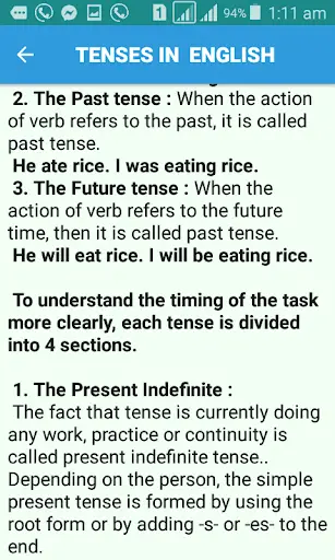 Tense In English screenshot 4