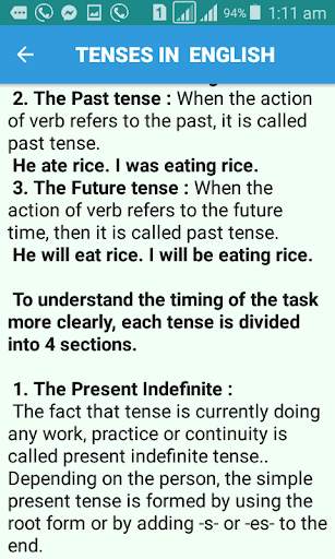 Tense In English screenshot 4