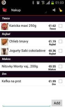 Shopping Planner Shopping list screenshot 1