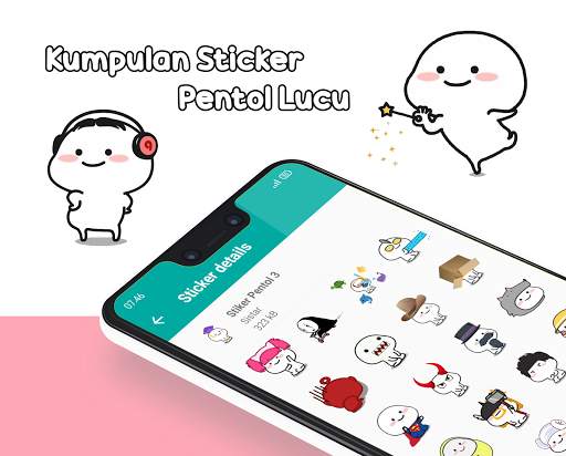 Stiker Pentol WA Lucu - WAStickerApps screenshot 1