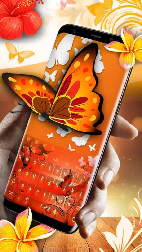 Orange Butterfly Keyboard screenshot 2