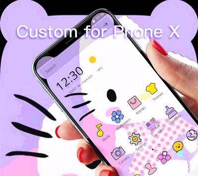 Custom Norch Ears Kitty Theme for iPhone X screenshot 1