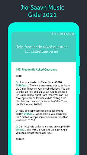 Guide for Jio-Saavn Free Music : Set Caller Tune screenshot 7