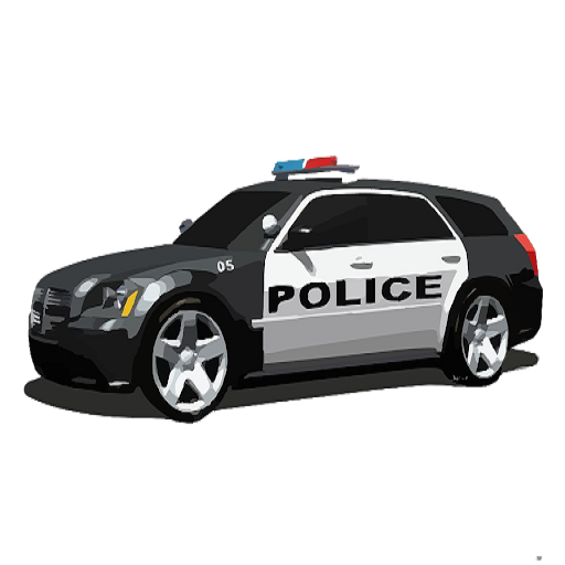 Driving Police Car 3D icon