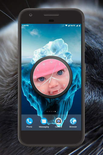 Blue Eyes Clock Live Wallpaper screenshot 3