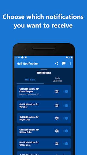 Lords Mobile - Hell Notification screenshot 2
