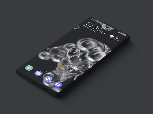 S20 One-UI Dark Live Wallpaper Theme EMUI 10 screenshot 2