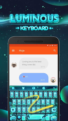 Luminous Emoji Keyboard Theme screenshot 4