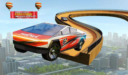 Ev Truck Stunt Race Car Games screenshot 6