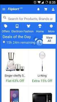 FlipKart app With FB Twitter Gmail (245kb) screenshot 1
