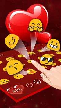 Red Heart Keyboard Theme screenshot 2