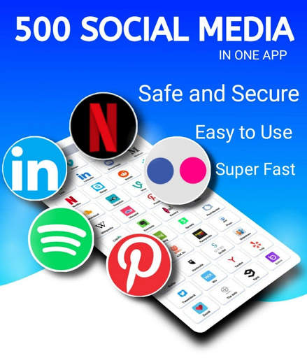 All in one social media and social networks app screenshot 1