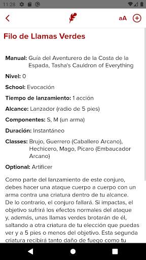 Spell List D&D 5th Edition screenshot 2