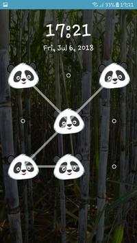 Lock Screen Angry Panda Pattern Code Security screenshot 6