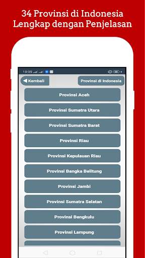Daftar 34 Provinsi di Indonesia screenshot 1