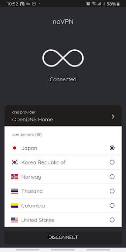 noVPN - Forever Free VPN, DNS and Block Ads screenshot 1
