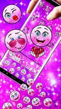 Cute Glitter Emoji Gravity Theme screenshot 3