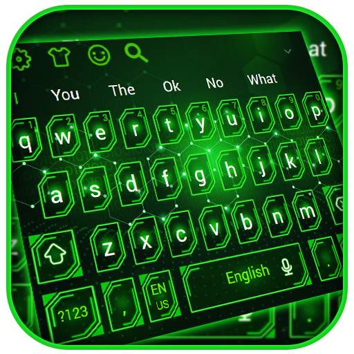 Green Light Technology Keyboard Theme 10001001