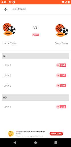 Lite Streams - Live football screenshot 2