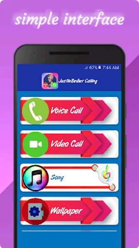 Justin Beiber Call You:  Fake Video Call Pro screenshot 1