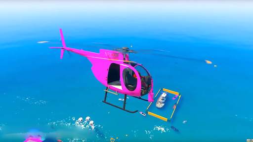 Super Hero Flying Helicopter Stunt Racing Games screenshot 7
