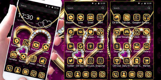 Diamond Love Theme Luxury Gold screenshot 3