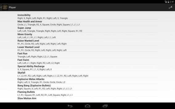 Cheats for GTA 5 (PS4 / Xbox) screenshot 7