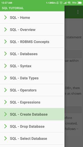 SQL Tutorial screenshot 2