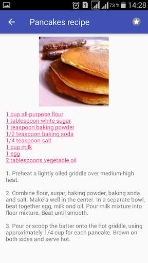 Pancakes recipes with photo offline screenshot 8