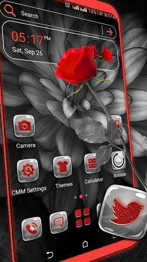 Monochrome Flower Launcher Theme screenshot 1