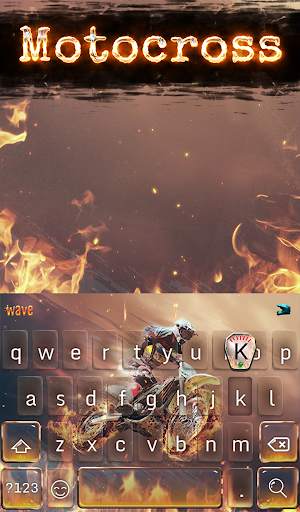 Motocross Animated Keyboard   Live Wallpaper screenshot 2