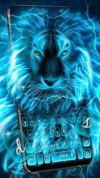 Blue Roaring Lion Keyboard Theme screenshot 1