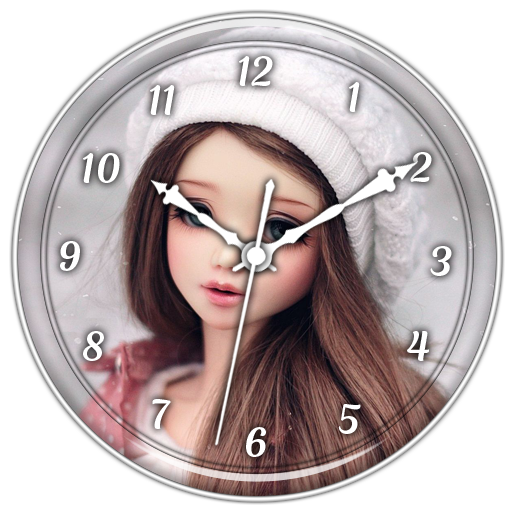 Cute Doll Clock Live Wallpaper أيقونة