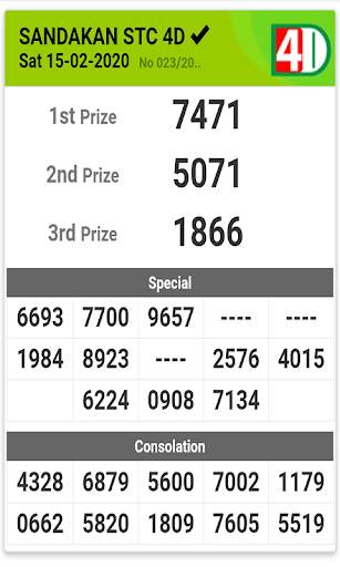 Live 4D Result screenshot 5