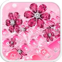Pink Diamond Flower Keyboard on 9Apps
