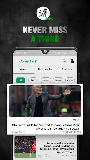 Comeback | Soccer Live Scores screenshot 5