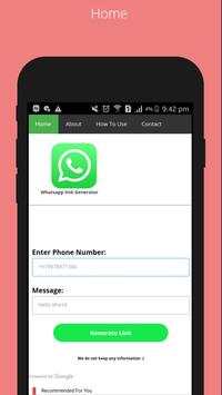 Whatsapp link generator screenshot 1