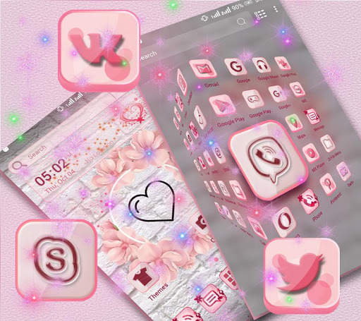 Heart Love Launcher Theme screenshot 2
