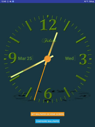 Nice Night Analog Clock Live Wallpaper screenshot 3