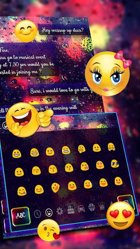 Luminous Water Drops Keyboard screenshot 2