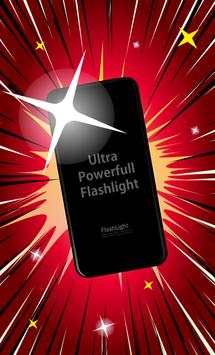 Flashlight free widget Shake Powerful light screenshot 1