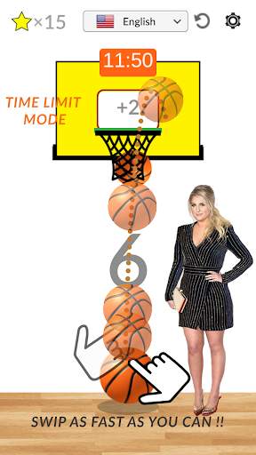 Bola basket swipe bintang sniper | Game Simulator screenshot 5