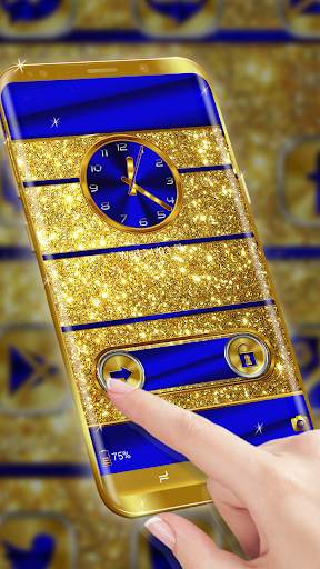 Cobalt and Gold Launcher Theme screenshot 2