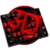 3D Cool Red Electric Current Keyboard Theme 10001005