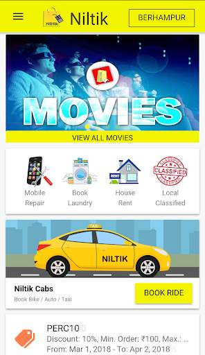 Niltik - Movie Ticket, Online Cabs in Berhampur screenshot 2
