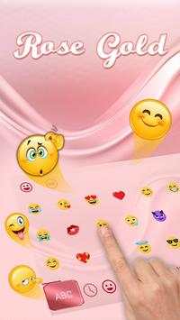 Rose Gold Silk Keyboard Theme screenshot 2