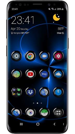 Theme Launcher Black - Spheres Icon Changer Free 2 تصوير الشاشة
