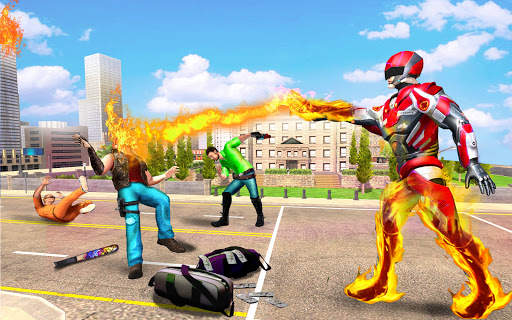 Flying Torch Hero Robot Transform: Robot Games screenshot 1