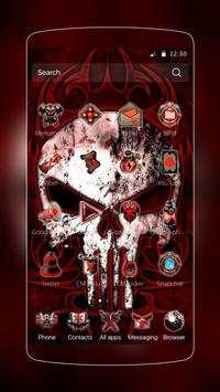 Red Blood Skull Launcher/Thema screenshot 2